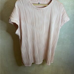 Pink Textured Women's Top